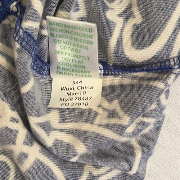 Lilly Pulitzer Blue and Cream Raquel Anchors Away Silk Blend Women Dress Size M - Picture 12 of 13